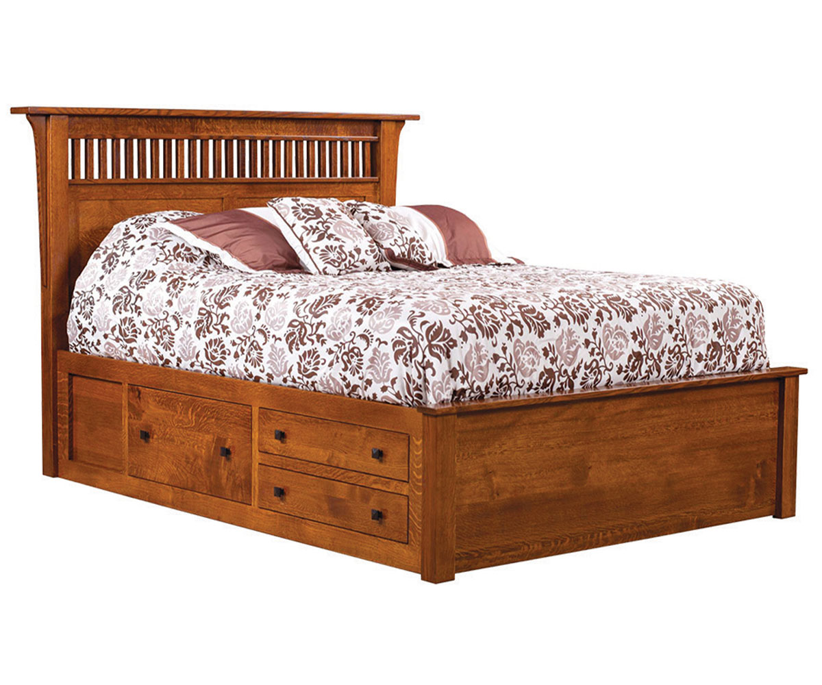 Empire Mission Bed with Drawer Unit