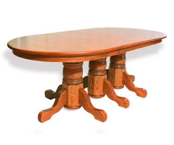 Triple Single Pedestal Table