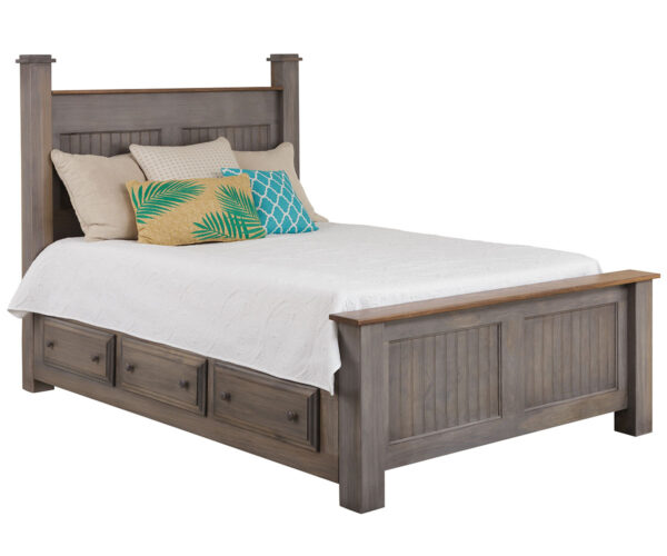 Post Bed With Bed Rail Chest