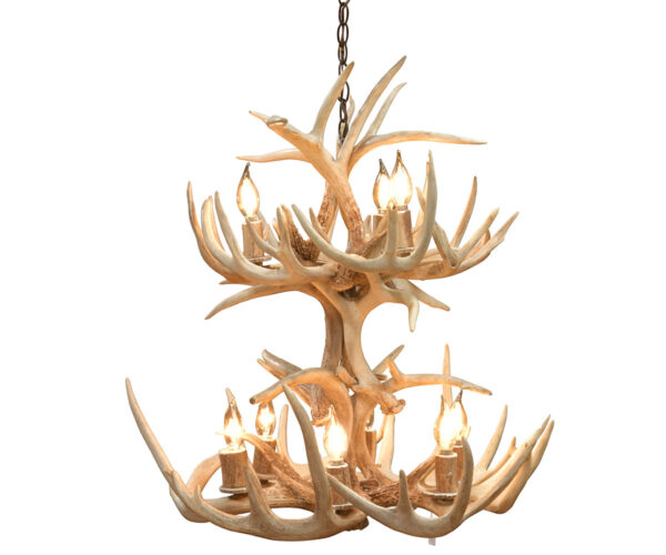 Whitetail Antler Double Tier Chandelier