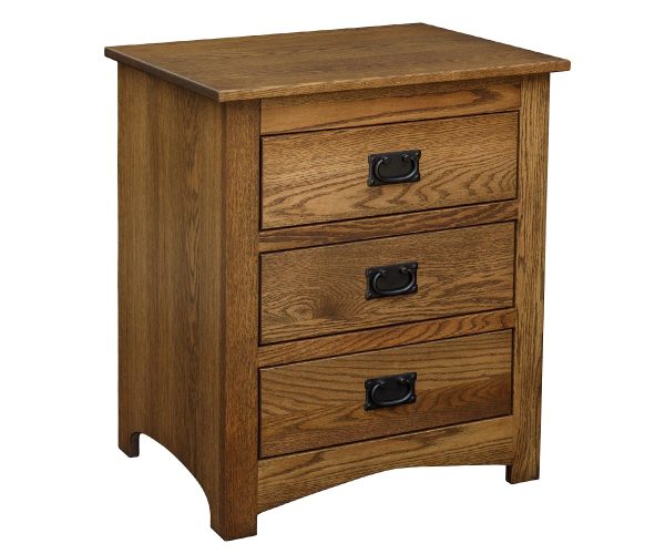 Mission 3 Drawer Nightstand with Slideout Top
