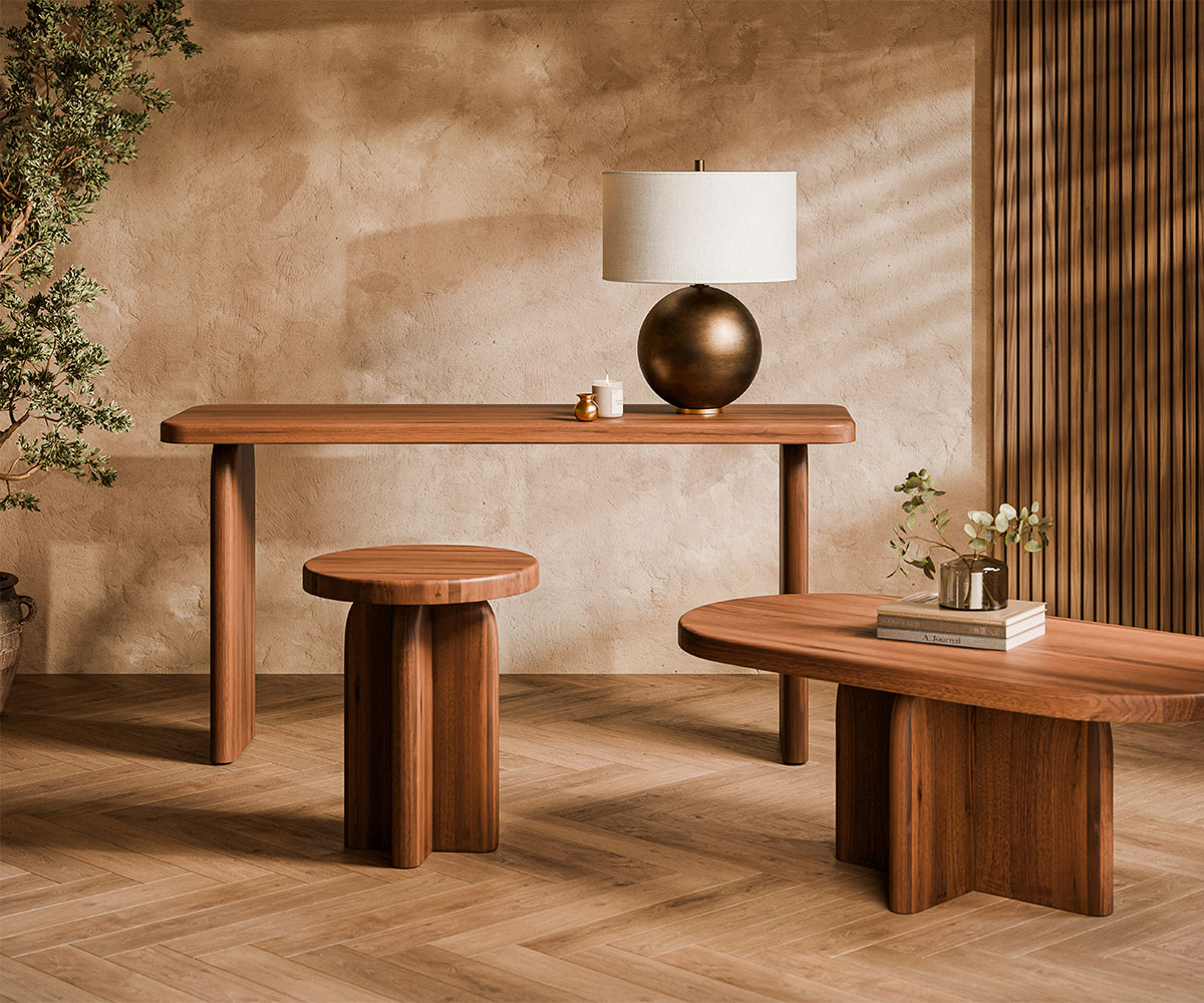 Durham Coffee Table Single Pedestal - Image 2