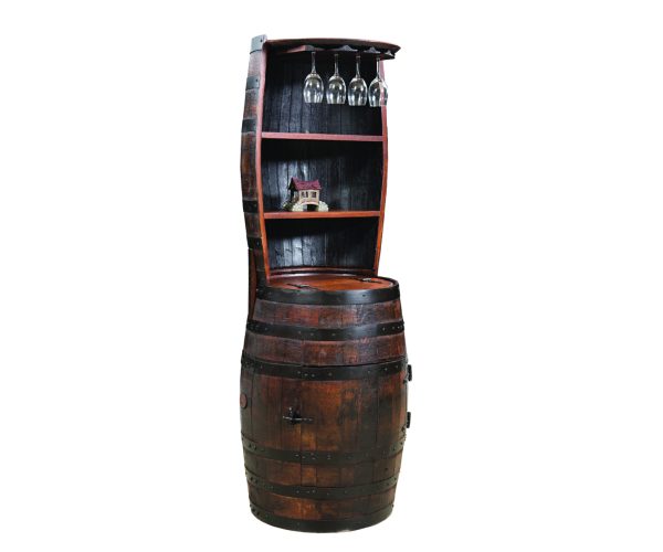Barrel Hutch with Shelf